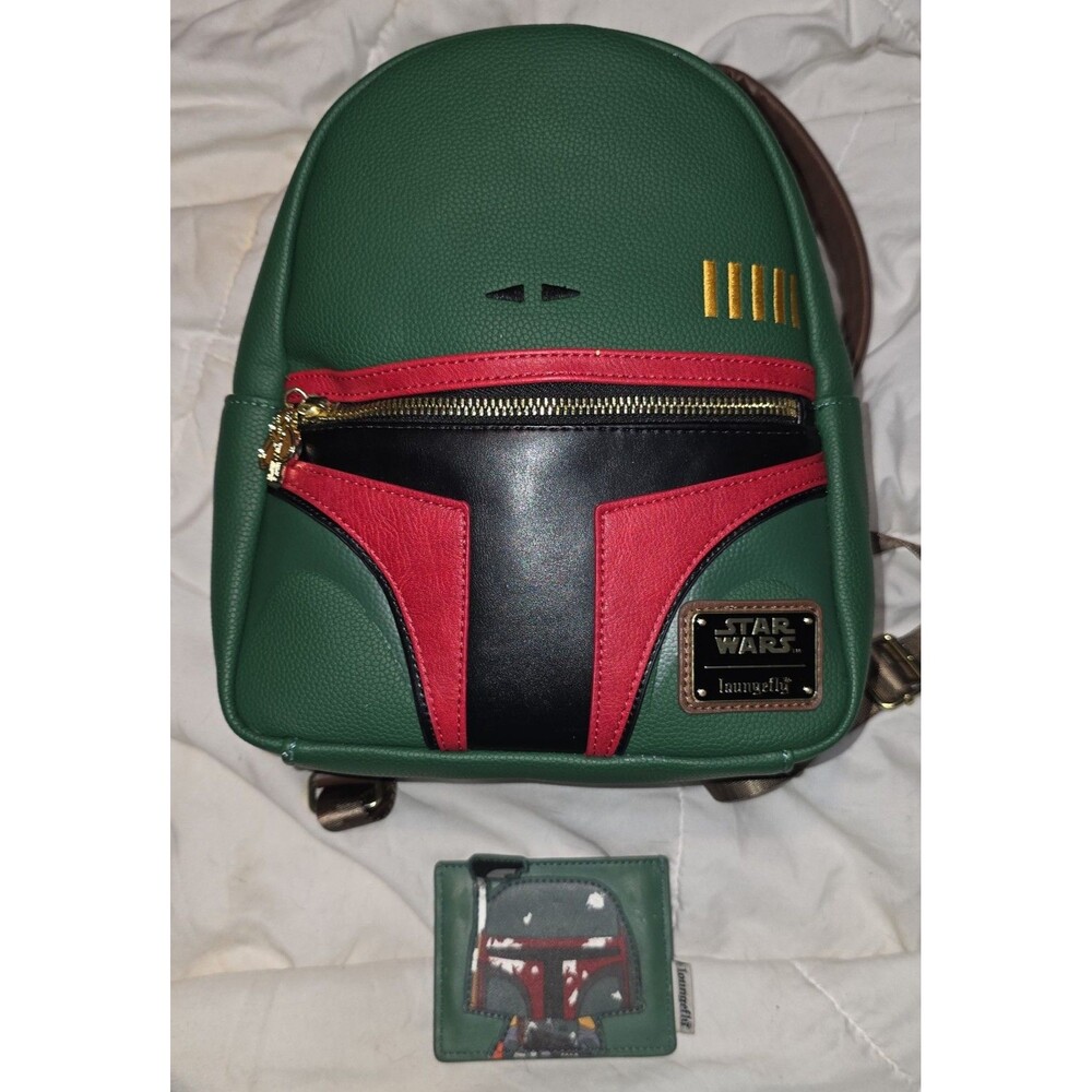 Loungefly Disney Boba Fett Star Wars Loungefly Mini Backpack and Wallet Set!
